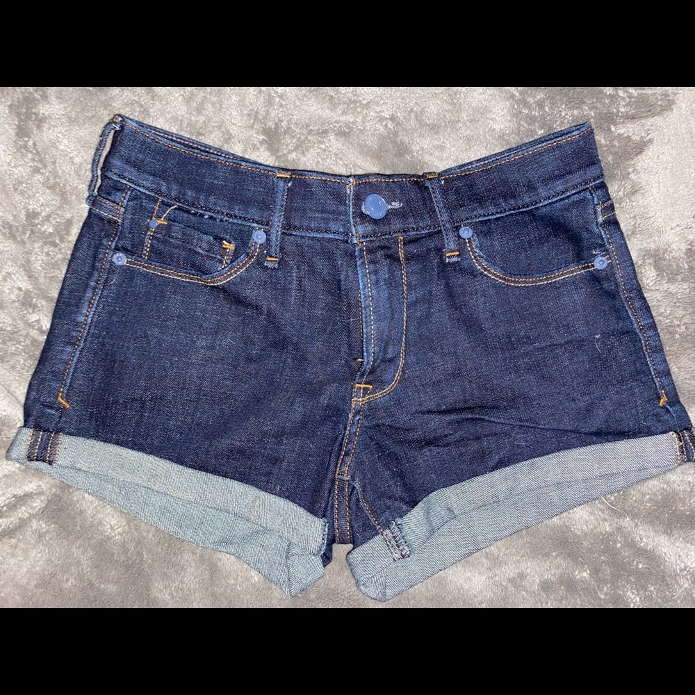 Abercrombie and fitch dark denim shorts